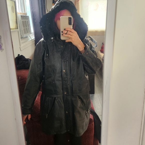 Real leather coat brand Emotion size Medium - Picture 5 of 5